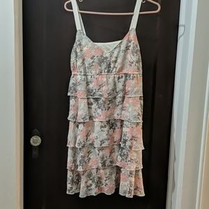 Anne Taylor Loft floral ribbon strap dress